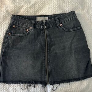 Free People Charcoal Mini Skirt